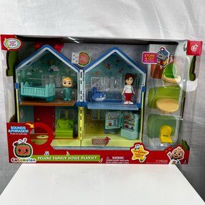 CoComelon Deluxe Family House Playset - Includes JJ, Mom, Shark Potty, Crib,